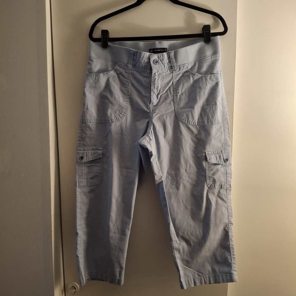 Lee Relaxed Fit Women's Sky Blue Cargo Pants